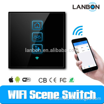 Lanbon 2016 smart wifi control light scene switch remote control via mobile phone